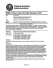 Aircraft Long Range Communications Systems (LRCS) Guidance on MEL from the FAA.